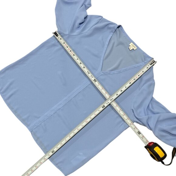 NEW J.Crew Womens Size L Top Light Blue V-Neck Long-Sleeve Summer Blouse - Picture 9 of 9